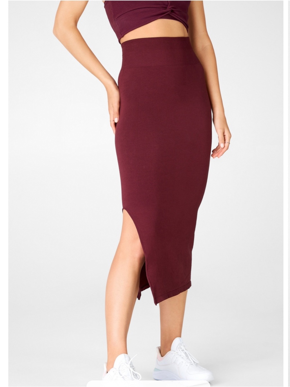Fabletics High-Waisted Ribbed Seamless Skirt